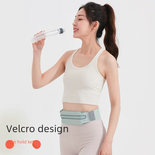 Running Waist Bag Women's Sports Invisible Mobile Phone Bag Kettle Marathon Fitness Equipment Lightweight Velcro Small Waist Bag
