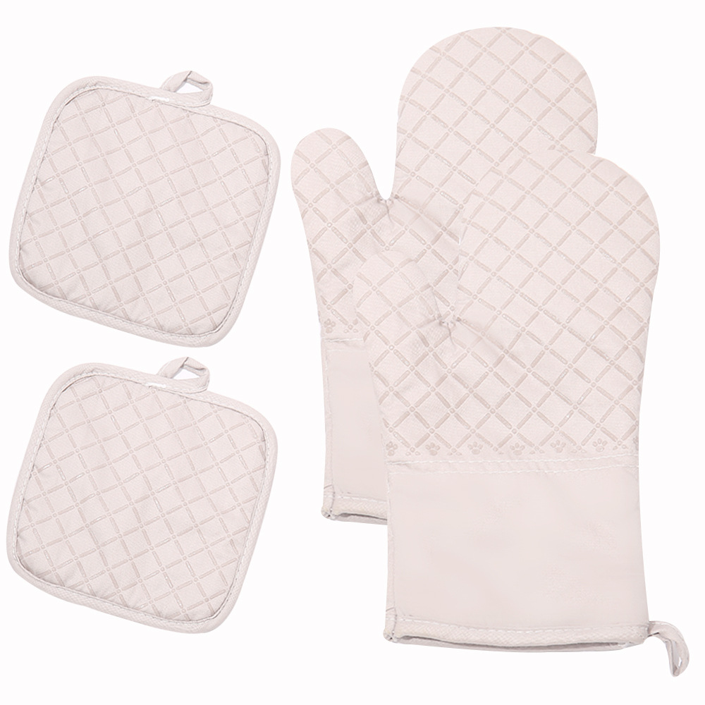 Guantes de silicona de algodón puro con certificación CE, engrosados y alargados, antideslizantes, resistentes a altas temperaturas, guantes para horno de microondas, guantes anti-quemaduras para hornear. image 30
