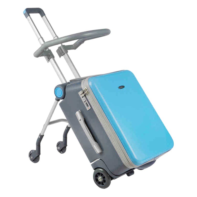 Tearboy puede montar niño carro perezosamente deslizamiento paseo artefacto niño viaje puede bordo maleta