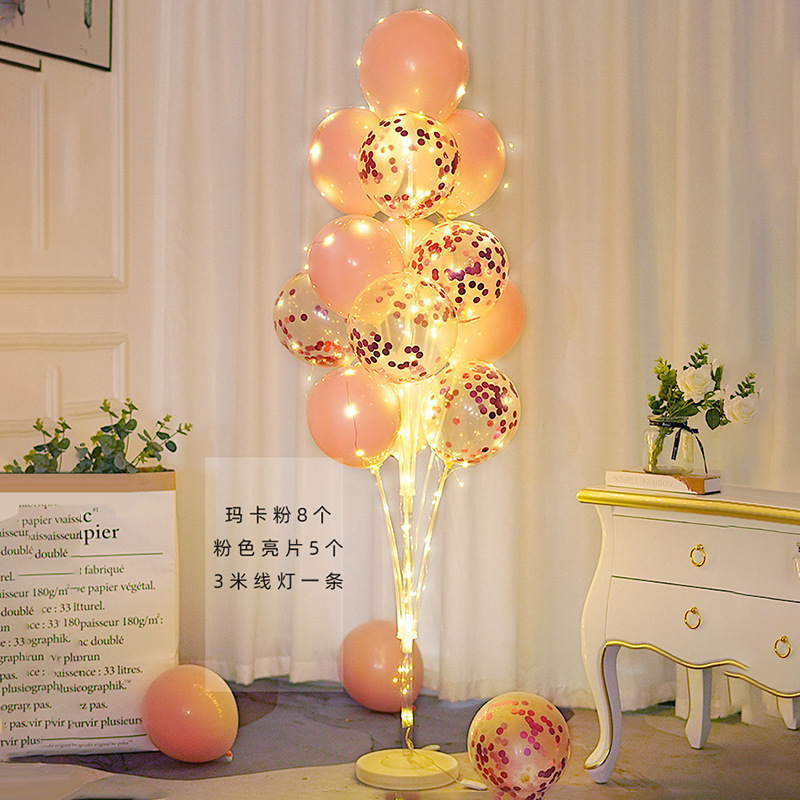 Columna de globo rojo flotante para decoración de bodas, cumpleaños y aperturas