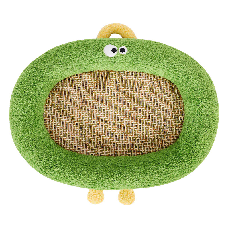 Bordado de ojos grandes, linda alfombra para mascotas, nido para gatos ovalado, nido de verano, perrera para dormir, alfombra de hielo para gatos, transfronterizo