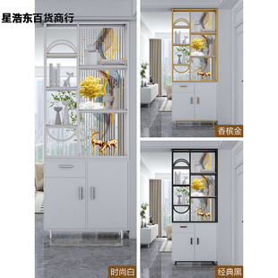 Bathroom Half-wall Screen Partition Cabinet Living Room Art Painting Entrance Entrance Wash Table Rack Glass Cream Style