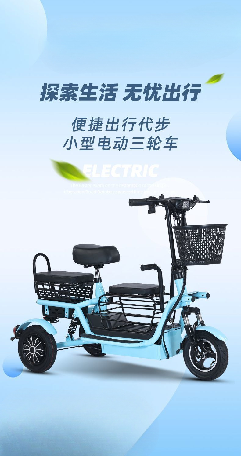 New Electric Tricycle for Elderly People to Pick Up Children
