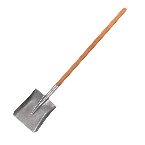 Iron shovel manganese steel shovel natural color steel shovel square head wooden handle construction site shovel plate shovel large shovel with handle square shovel