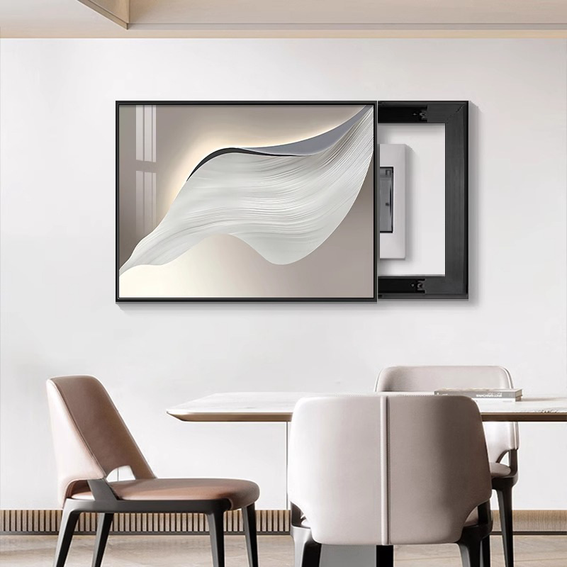 Abstract simple meter box decorative painting flip cover electric box cover shield painting high sense weak box distribution box hanging painting