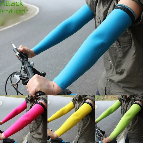 Silicone Non-Slip Cycling Arm Sleeves, Ice Silk Sun Protection Sleeves, Outdoor Driving Motorcycle Ice Sleeves, Basketball Arm Guards