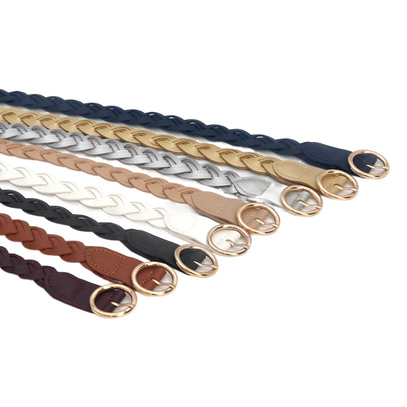 El nuevo cinturón tejido mujeres aguja hebilla Joker cintura cinturón señoras cuerda decorativa ropa fábrica directa al por mayor