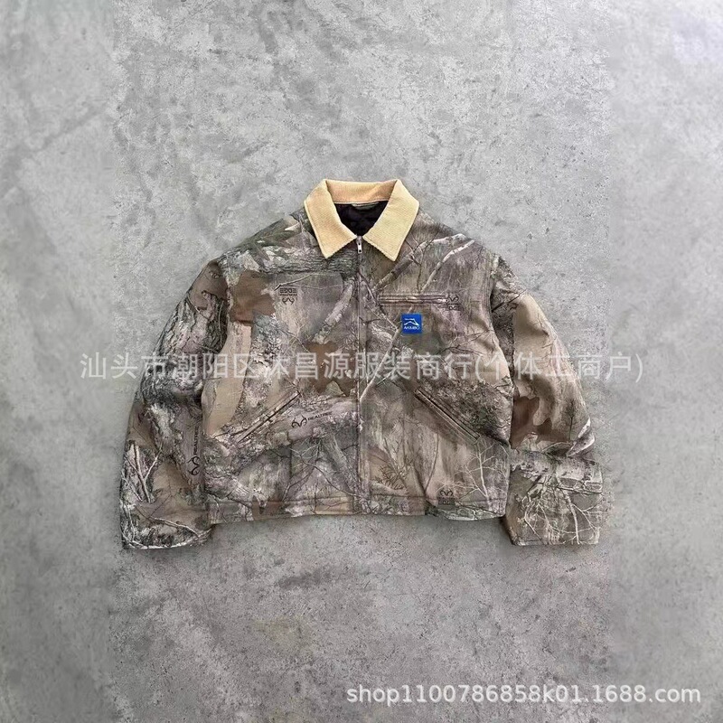 Cross-border Autumn and Winter Explosions Printed Jacket Couple Y2K Trendy Brand AKIMBO Simple Camouflage Vintage Casual Pants Cross-border Autumn and Winter Explosions Printed Jacket Couple Y2K Trendy Brand AKIMBO Simple Camouflage Vintage Casual Pants
