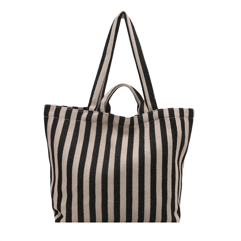 2024 estilo estilo estilo estilo coreano retro bolso de mano simple pequeño fresco de moda gran capacidad bolso de hombro a rayas