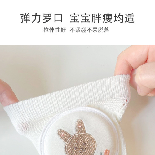 Baby knee pads summer thin infant crawling anti-fall embroidered mesh crawling guards elastic sponge elbow pads