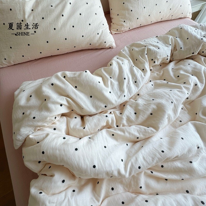 Class a All-Cotton Aerobic Double-Layer Gauze Four-Piece Bedding Set, Pure Cotton Duvet Cover, Three-Piece Bed Sheet Set, Ins-Style Bedding Set Class a All-Cotton Aerobic Double-Layer Gauze Four-Piece Bedding Set, Pure Cotton Duvet Cover, Three-Piece Bed Sheet Set, Ins-Style Bedding Set