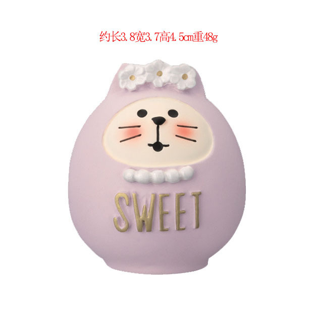 日本式猫ゼカ幸福バレンタインデー結婚プレゼントバラ猫ケーキ装飾樹脂工芸品小物|undefined