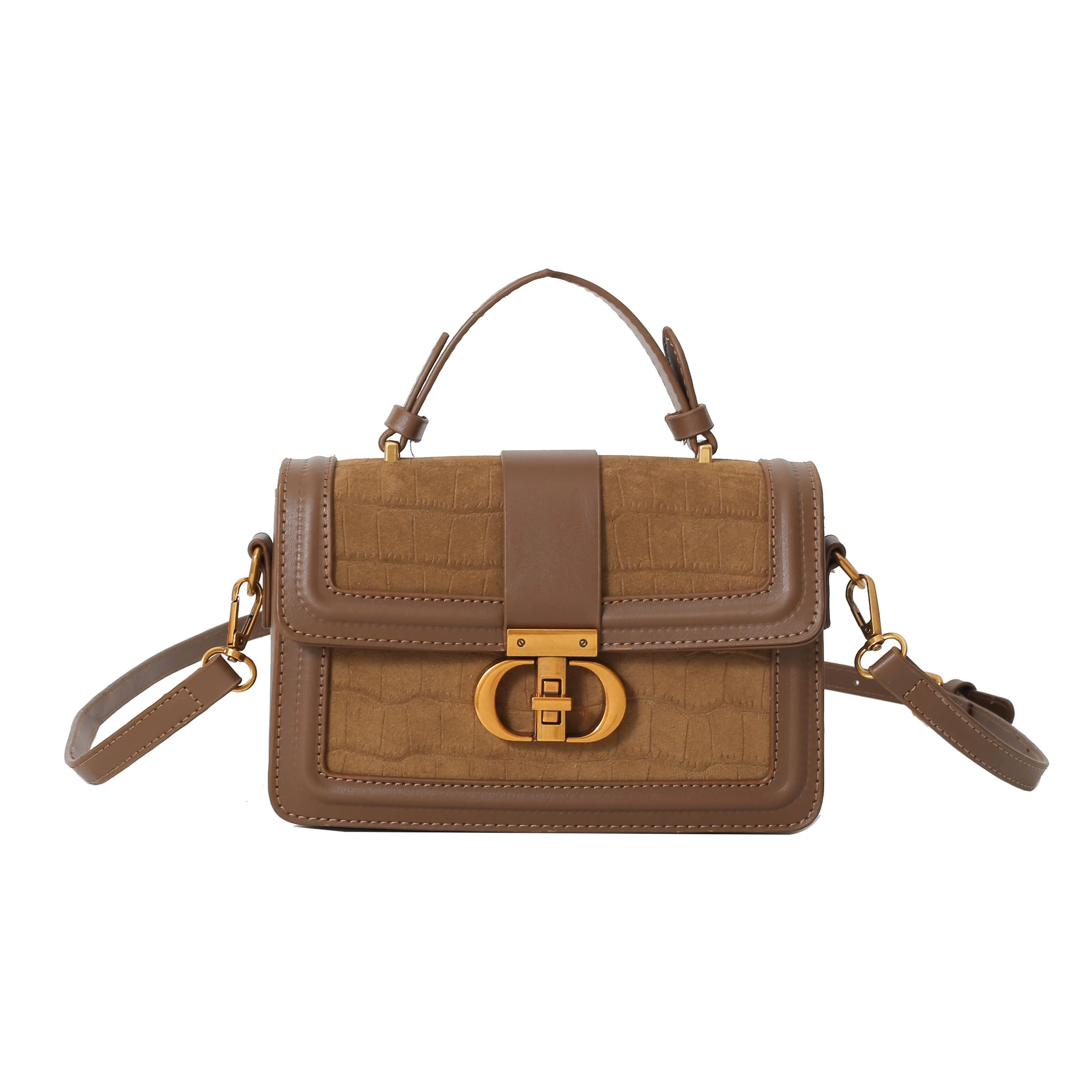 Handheld shoulder bag, retro one-shoulder phone bag with top handle and adjustable strap