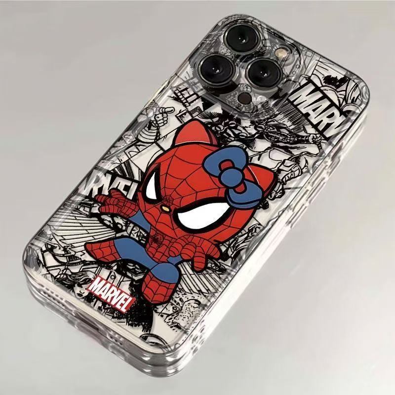 Dibujos animados transfronterizos para iphone15promax funda para teléfono móvil transparente Apple 16 anti-caída 14pro Japón y Corea 13/12