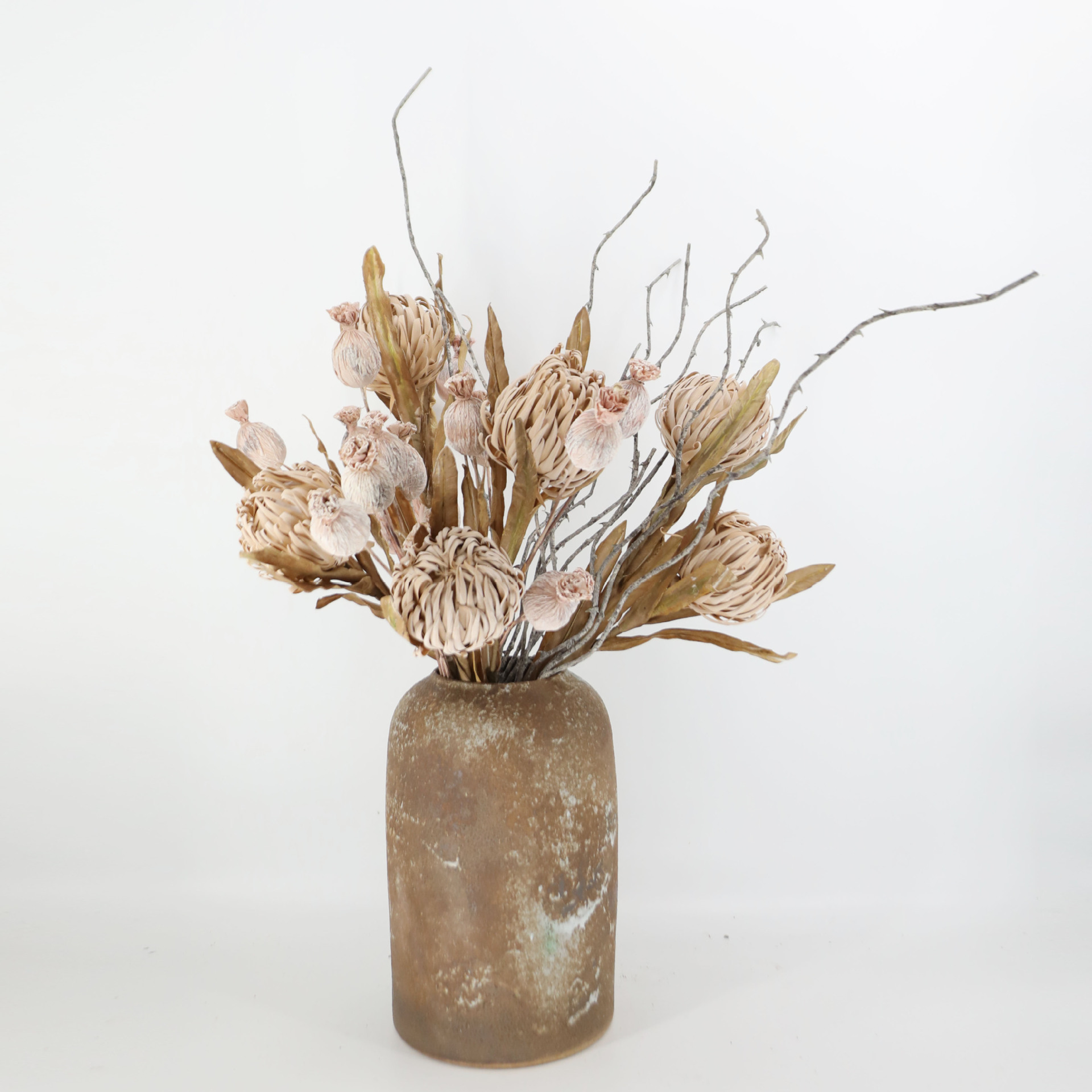 Simulación de PE flor seca suave flor de diseño de boda decoración del hogar insertar flores de decoración de escritorio de viento minimalista