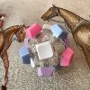 12-key transparent shell-pink and purple
