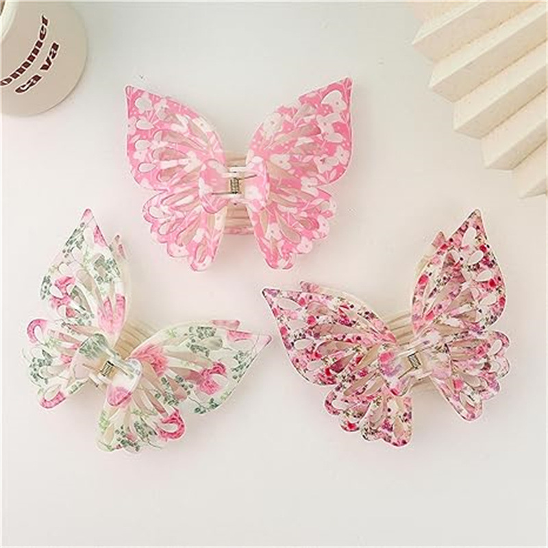 112g Weight Hair Clip, Hair Claws Hair Accessories Type 1 Piece Quantity Holiday, Daily Occasion Plastic Material Butterfly, Horse, Fish, Shark Pattern Women's Gender Elegant, Sweet Style Elegant Sweet Women's Butterfly Horse Fish Plastic Hair Clip Hair Claws 4