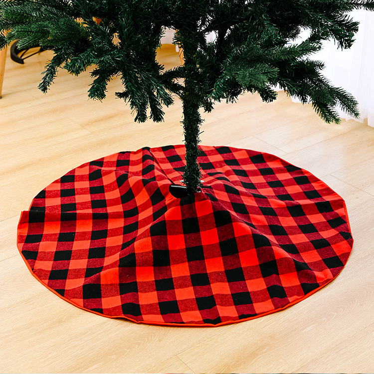 Christmas Red And Black Lattice Tree Skirt Decoration Wholesale Nihaojewelry display picture 13