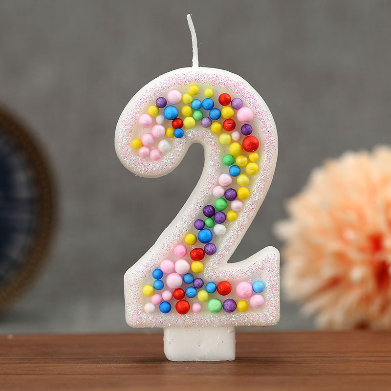 Velas de cumpleaños numéricas 0-9 con diseño de bolas, para Temu, Amazon, AliExpress – Mayorista de Yiwu