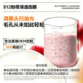 B12鲜活发光深层清洁面膜涂抹泥膜提亮舒缓收缩毛孔调理黑头净肤
