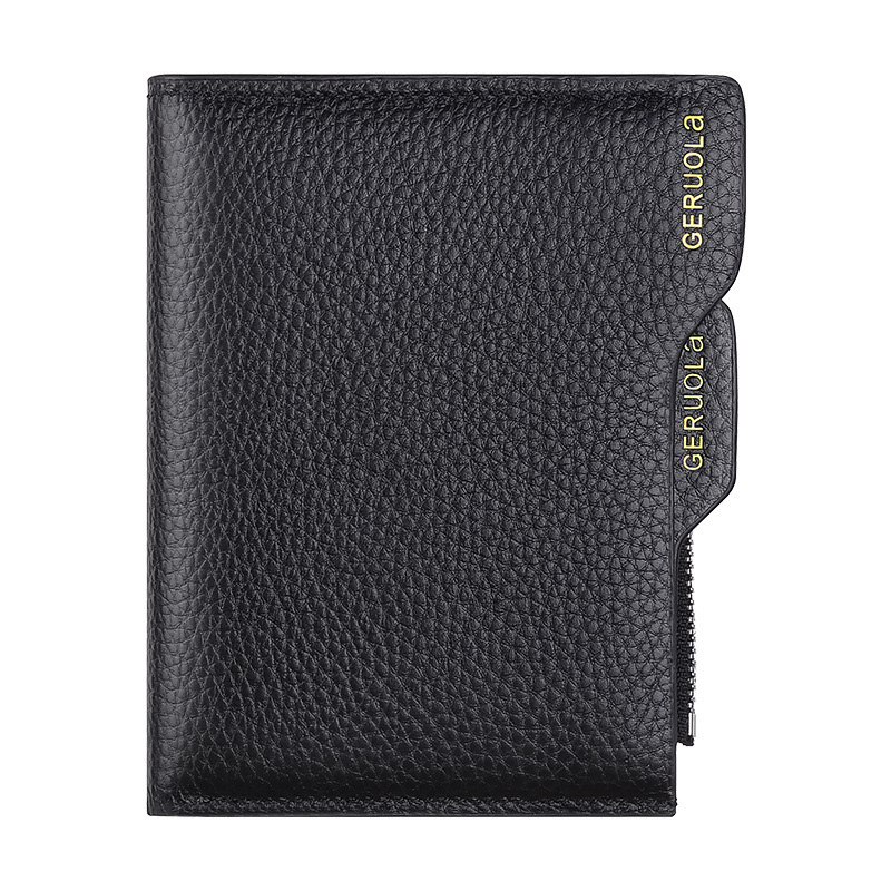 Cartera para hombre 2025 nueva billetera pequeña delgada de cuero bolso de plata moneda cambio paquete de certificado licencia de conducir dos en uno