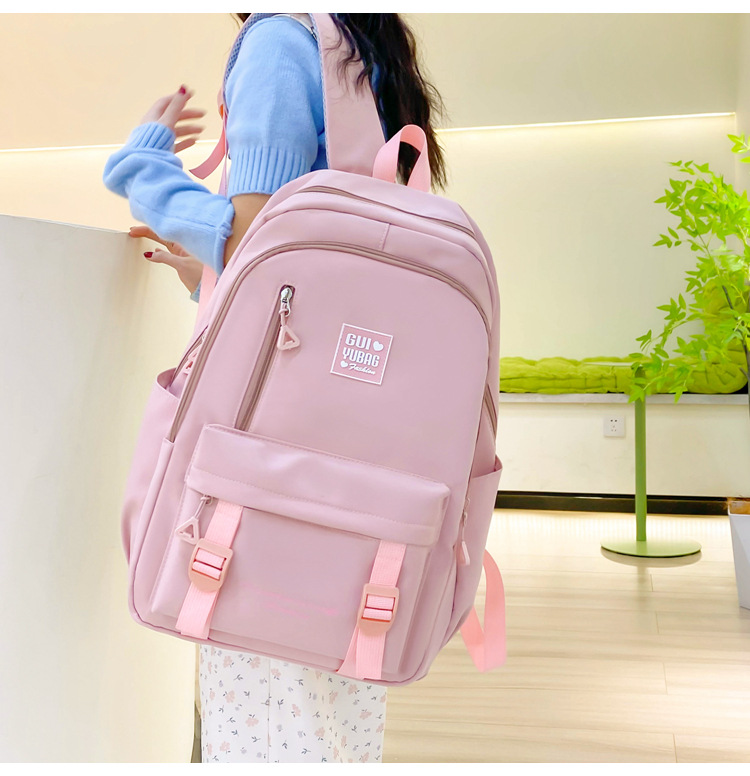Zaino per bambini, nuovo stile, zaino per studenti, zaino semplice, zaino da donna, grande capacità, zaino multifunzionale da quattro pezzi_voghion.com