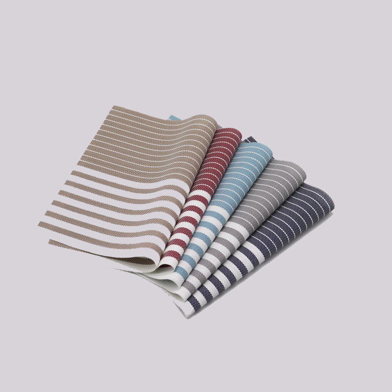 Teslin blanco rayado PVC mantel al por mayor diseño de restaurante europeo occidental mantel placa estera de aislamiento antideslizante