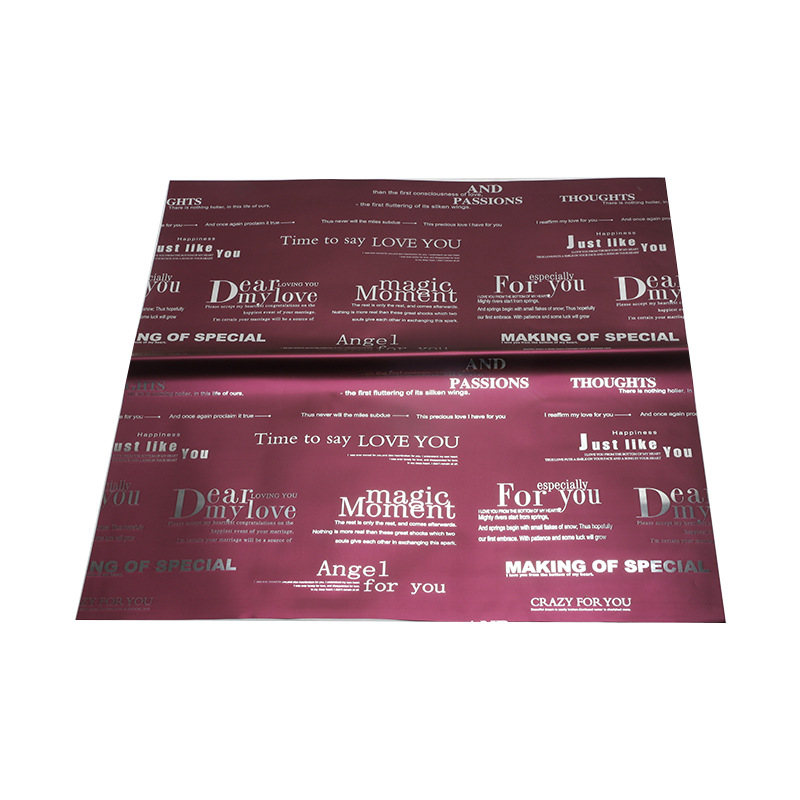 Huaxi Armani Inglés papel de embalaje de flores de aluminio de plata papel de ramo de flores hecha a mano DIY florista floral comercio exterior al por mayor