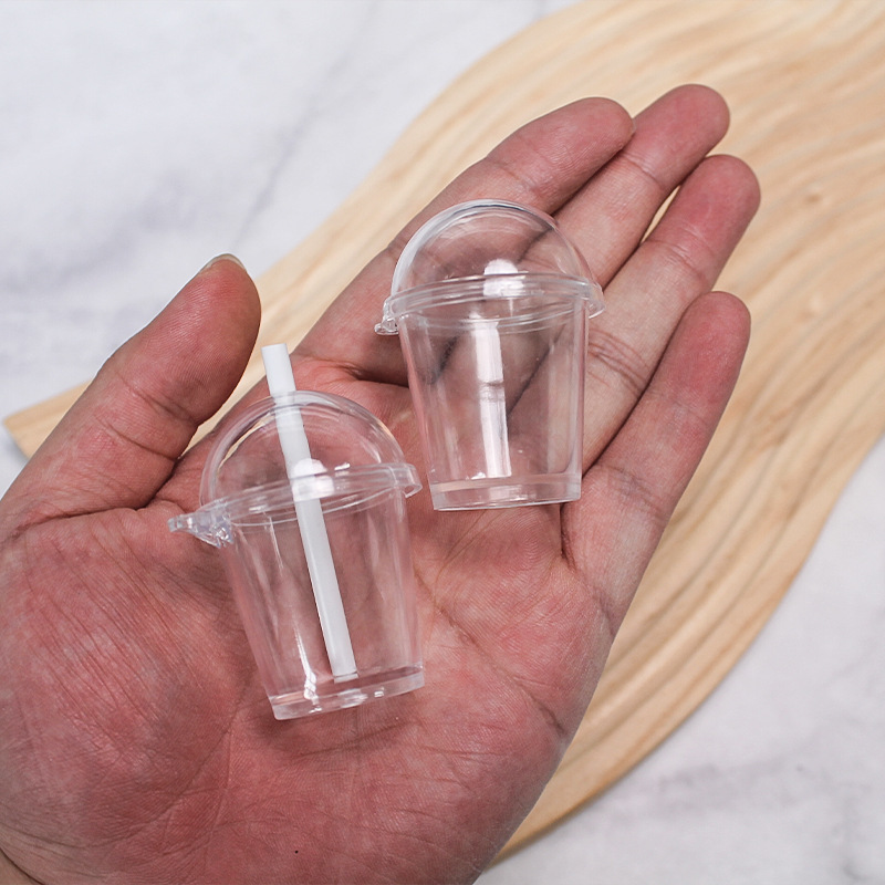 Miniature Simulated Wood Ash Cup Milk Tea Cup Toy DIY Children's Craft Material Kit Dollhouse Miniature Food Toy Cup