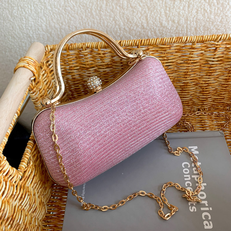 Cadena de alto grado rhinestone bolsa de las axilas INS de alto aspecto Lock bolso Moda brillante hombro crossbody bolsa