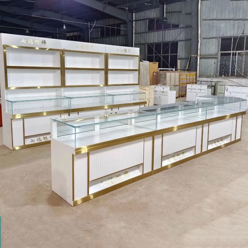 珠宝展示柜黄金展柜玉器翡翠玻璃柜台手表眼镜饰品陈列柜商场柜子