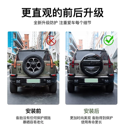 Rear Tailgate Tire Protection, Modified – Spare wheel cover