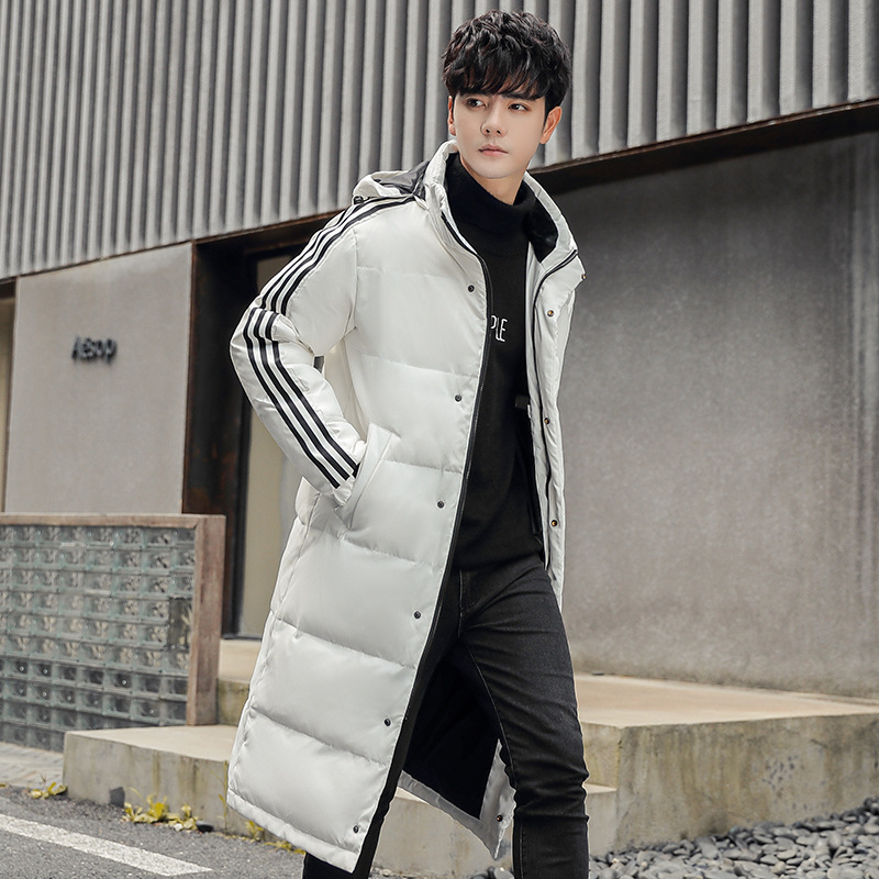 "Высокое качество" Зимний пуховик 2024 года мужчины и женщины длинные пары с капюшоном