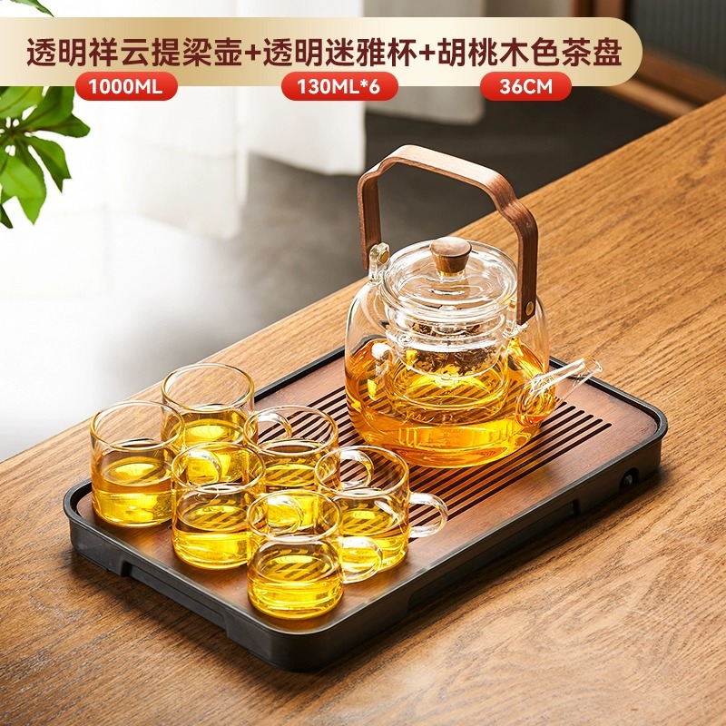 Tetera de Vidrio con Asa de Vidrio de Borosilicato Resistente al Calor para Té image 13