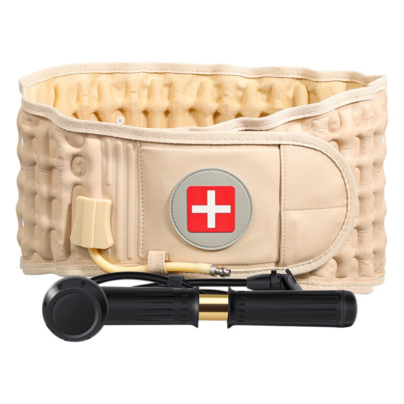 Amazon venta caliente cinturón inflable cinturón de cintura hernia de disco lumbar cinturón de tracción estiramiento cinturón de descompresión para ancianos