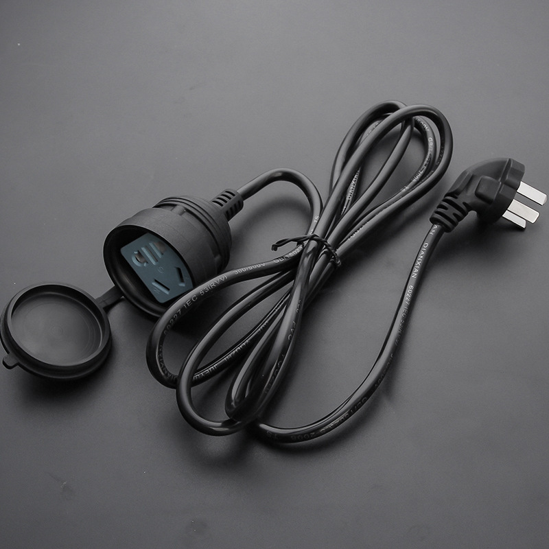 conector de cable de extensión al aire libre de tres núcleos toma de corriente doméstica de alta potencia de dos pines y tres pines enchufe de conector de conector acondicionador de aire para vehículo eléctrico