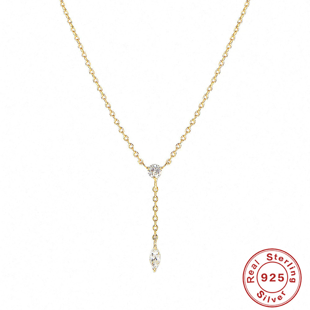 Daily Occasion 1 Piece 925 Sterling Silver Geometric Pendant Necklace