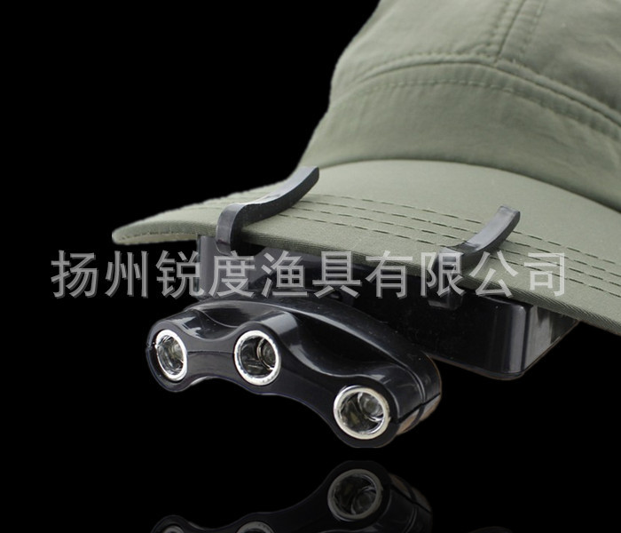 Fisherman's Treasure Rechargeable Movable Led 3-Eye Hat Light Outdoor Fishing Headlight Night Fishing Light Fishing Supplies