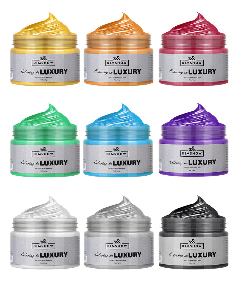 DIMSHOW Disposable colorful Styling Hair wax, natural and colorful, Grandma gray, silver and blue undefined