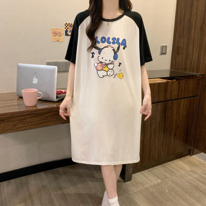 Japón inns perrito pijama de algodón para mujeres de verano de manga corta lindo pijama de dibujos animados ropa de verano se puede usar