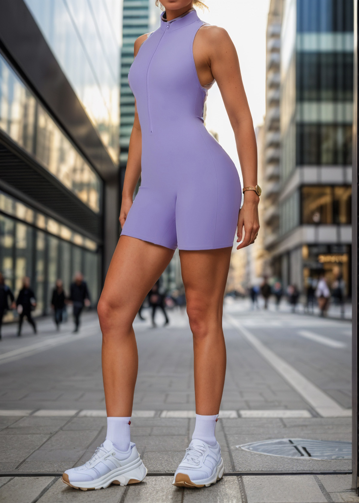 Yoga Jumpsuit With Back Zipper And Butt Lifting Effect_voghion.com