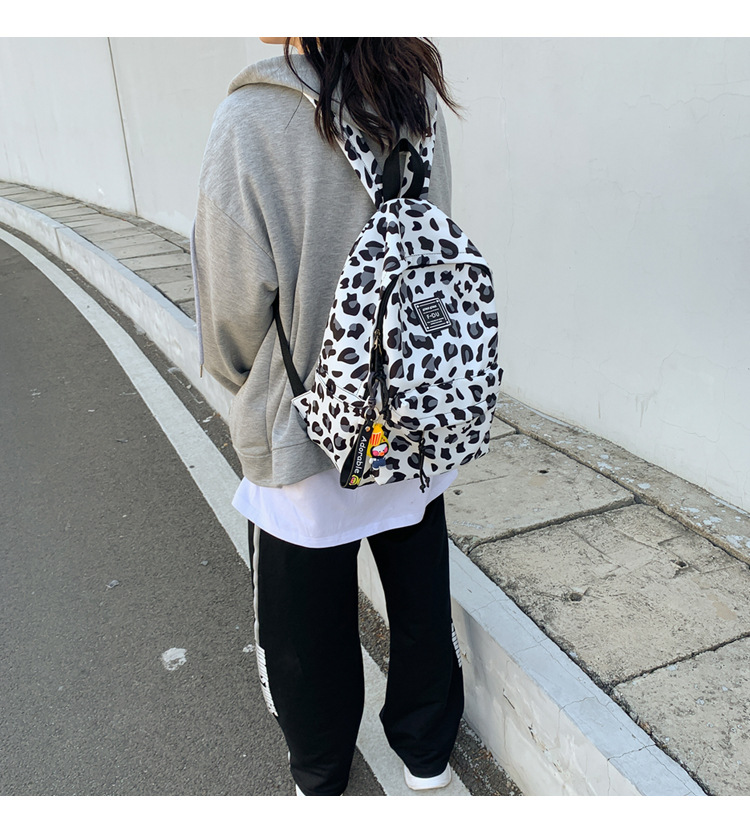 Korean Leopard Print Backpack All-match Light Travel Small Backpack display picture 11