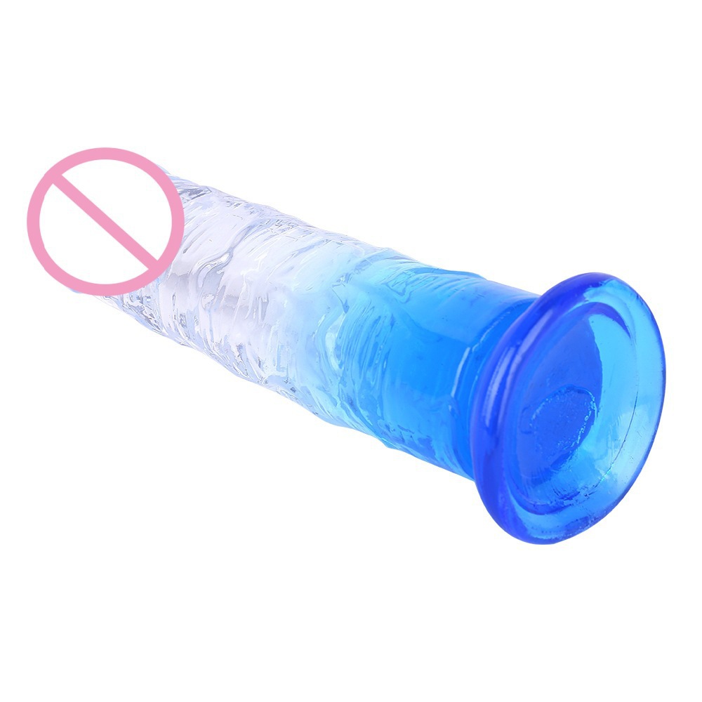 Crystal Two-Color Anal Plug Dildo, TPE Manual Masturbation Toy for Adults — detail image 13