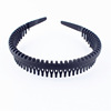 Matte black headband, plastic scalloped hair accessory for face washing, bangs, bright catchy style