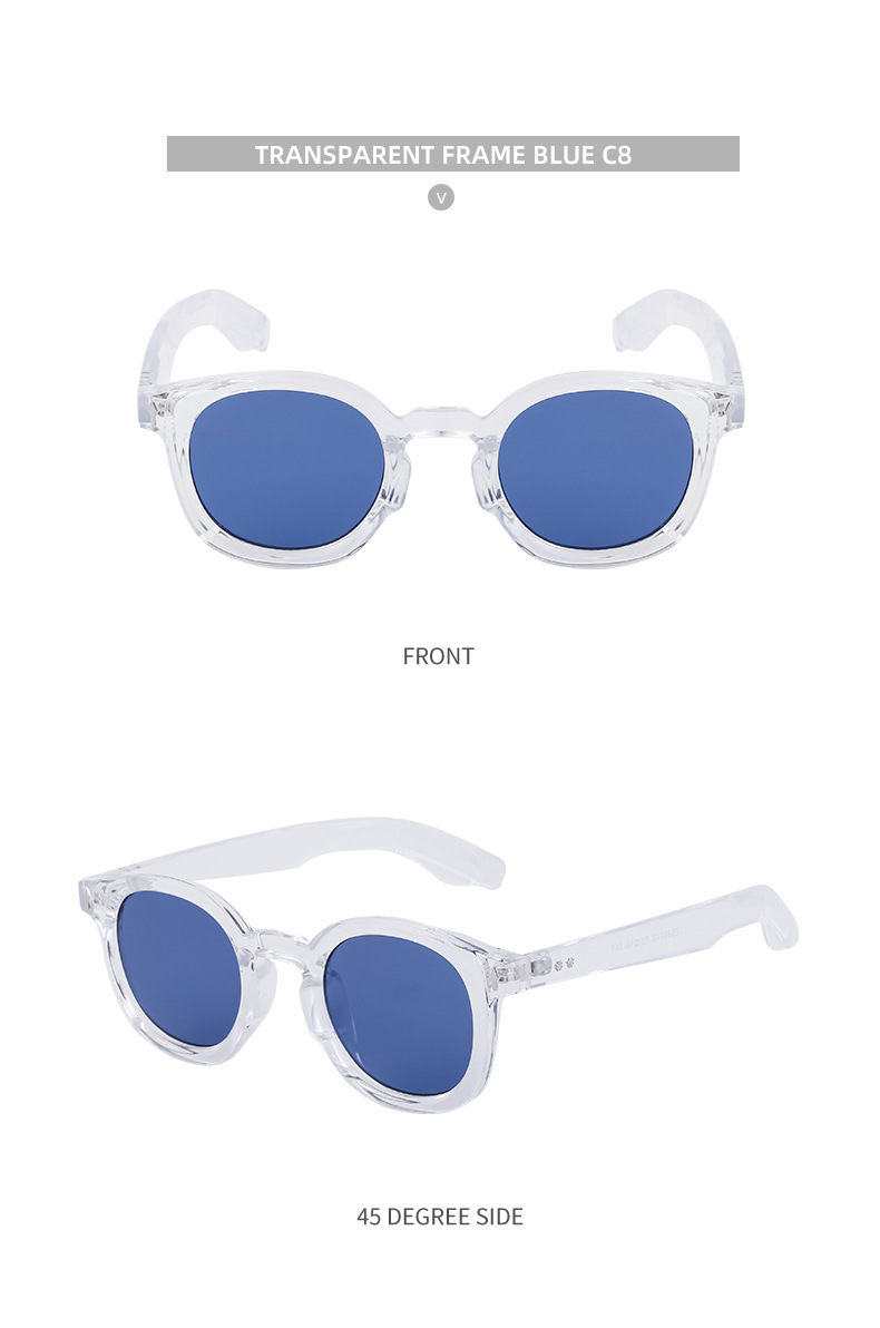 Lässig Einfacher Stil Farbblock Pc Ovaler Rahmen Vollbild Männer Sonnenbrille display picture 21