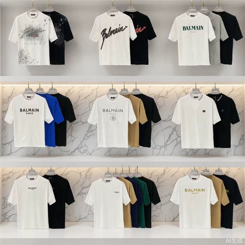 Cross-Border·26Ssb Brand Spring High-Quality Short-Sleeve Casual Fashion Unisex Couple's Matching Round-Neck T-Shirt