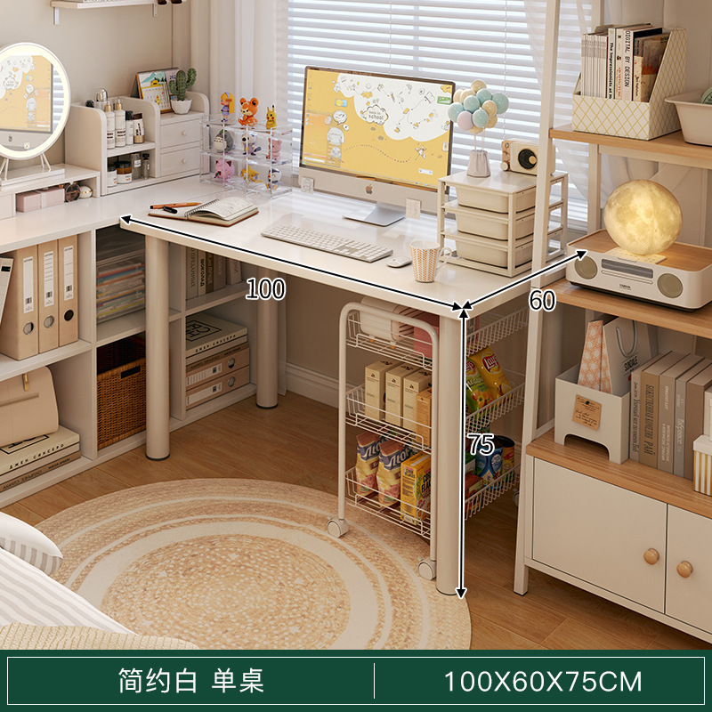 고급모델 - 웜화이트 100*60*75cm [두꺼운 5cm 테이블다리 - 두꺼운 25mm 테이블상판]