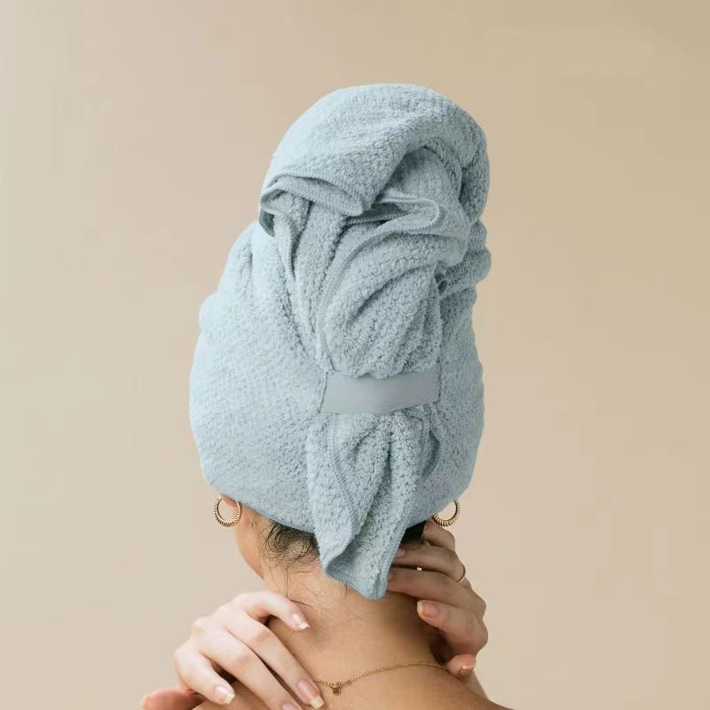 Coral Fleece Women's Hair Drying Towel For Long Hair, Thickened And Enlarged, Quick-drying, Absorbent, Multifunctional_voghion.com