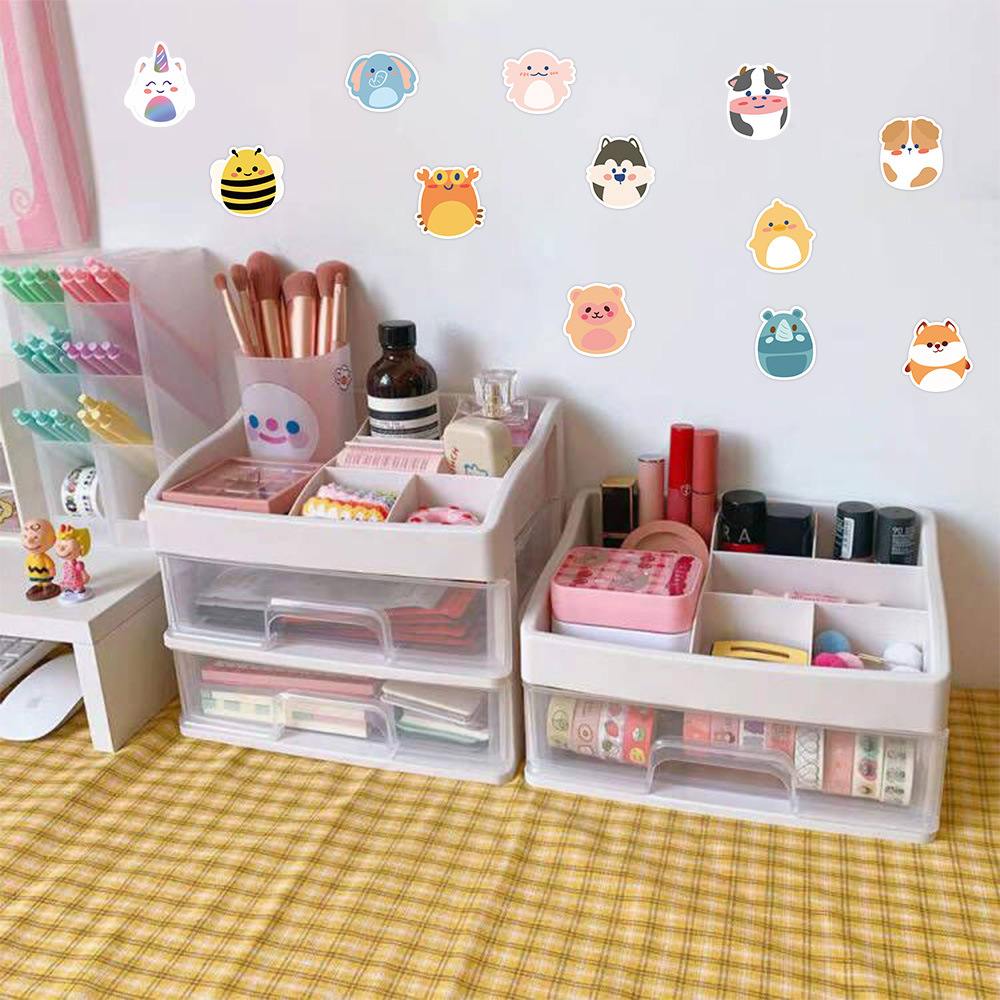 21g Weight Stickers Stationery Type 1 Set Quantity Learning Occasion PVC self-adhesive Material Animal, Cartoon Pattern Cute Style 1 Set Animal Cartoon Learning PVC Self-adhesive Cute Stickers 5