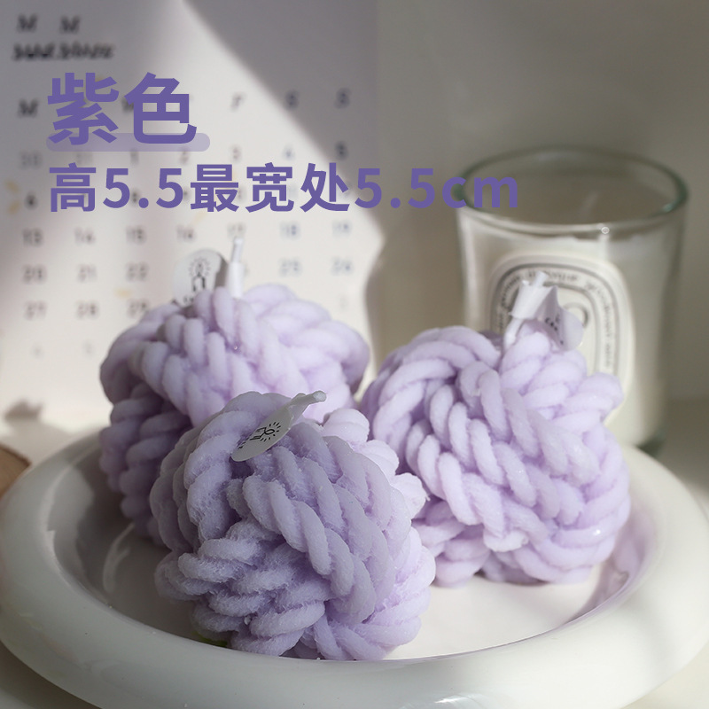 小毛线香薰蜡烛 diy香氛礼品生日礼物伴手礼创意拍照道具跨境专供|undefined